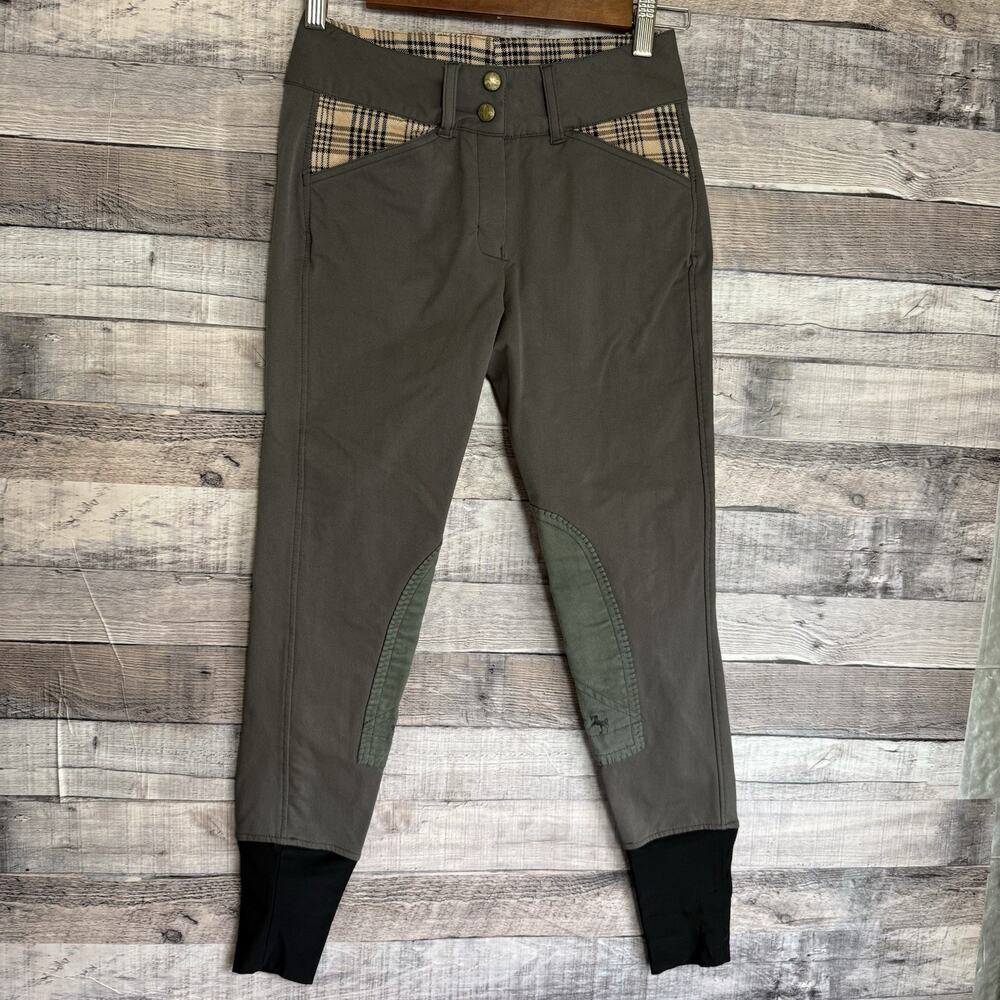 5/A Baker Women's Elite Equestrian Breeches Charcoal Gray Sz 24